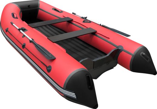Надувная лодка ПВХ, ORCA 400 НДНД, красный/черный