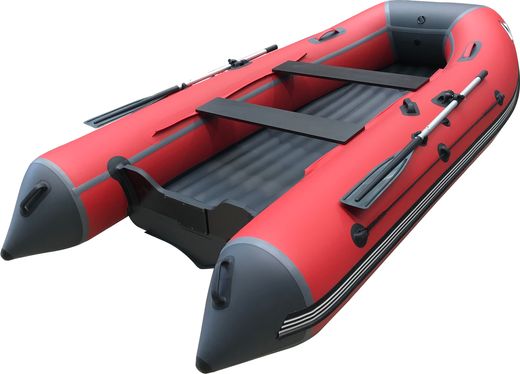 Надувная лодка ПВХ, ORCA 400 НДНД, красный/темно-серый