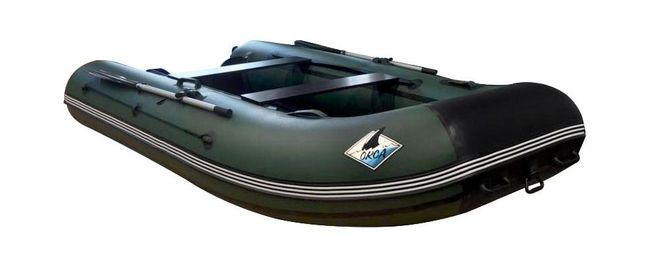 Надувная лодка ПВХ, ORCA 400 НДНД, зеленый/черный