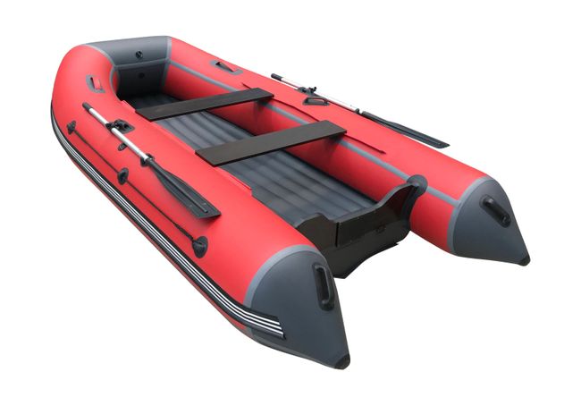 Надувная лодка ПВХ, ORCA 420 НДНД, красный/темно-серый