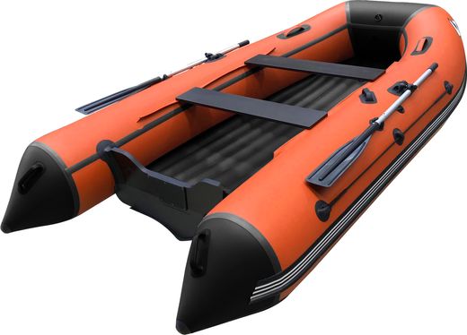 Надувная лодка ПВХ, ORCA 420 НДНД, оранжевый/черный
