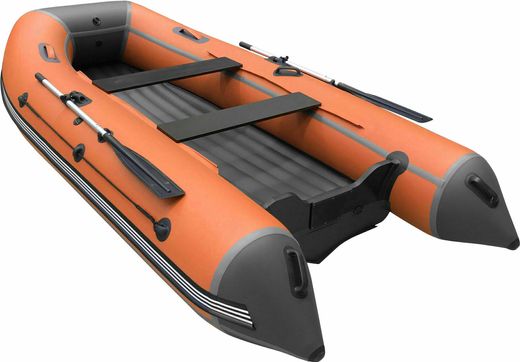 Надувная лодка ПВХ, ORCA 420 НДНД, оранжевый/темно-серый