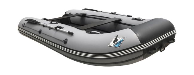 Надувная лодка ПВХ, ORCA 420 НДНД, серый/черный