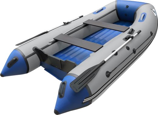 Надувная лодка ПВХ, ORCA 420 НДНД, светло-серый/синий