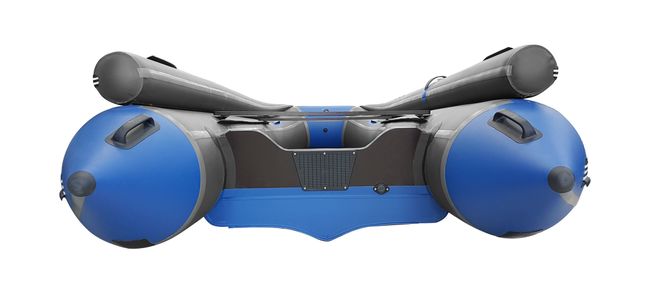 Надувная лодка ПВХ, ORCA 420F НДНД, фальшборт, серый/синий