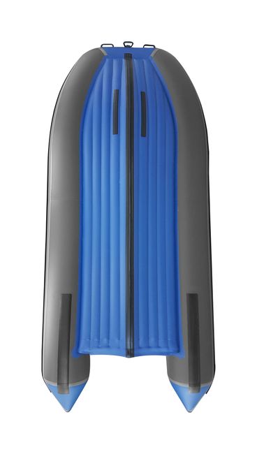 Надувная лодка ПВХ, ORCA 420F НДНД, фальшборт, серый/синий