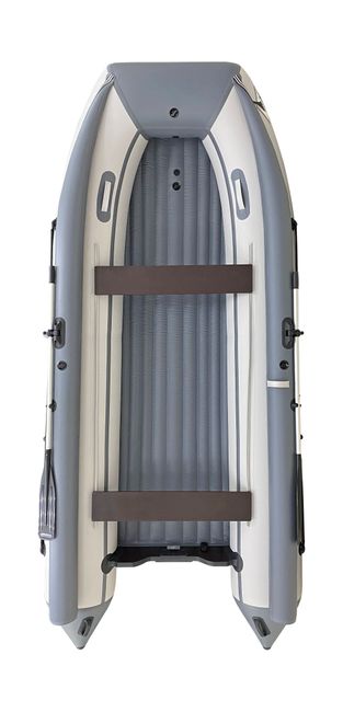 Надувная лодка ПВХ, ORCA 420F НДНД, фальшборт, светло-серый/темно-серый