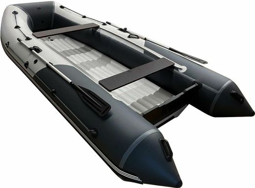 Надувная лодка ПВХ, ORCA 420GTF НДНД, фальшборт, серый/черный