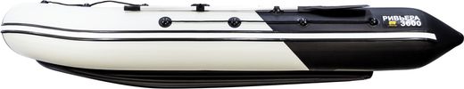 Надувная лодка ПВХ, Ривьера 3600 НДНД Комби, киль, светло-серый/черный
