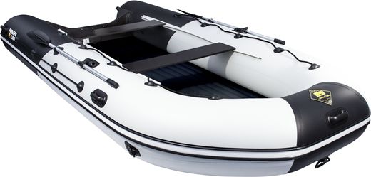 Надувная лодка ПВХ, Ривьера 4300 НДНД Комби НДНД киль, светло-серый/черный
