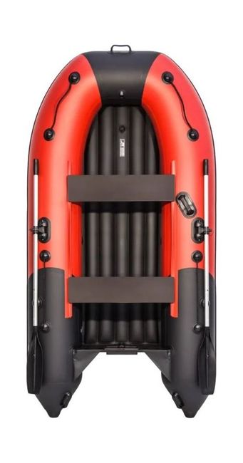 Надувная лодка ПВХ, Ривьера Компакт 2900 НДНД Комби, красный/черный