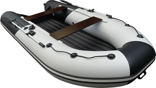 Надувная лодка ПВХ, Ривьера Компакт 3600 НДНД Комби, бронь, светло-серый/графит