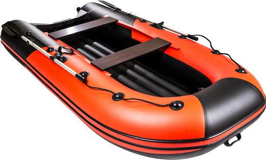Надувная лодка ПВХ, Ривьера Компакт 3600 НДНД Комби, красный/черный