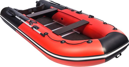 Надувная лодка ПВХ, Ривьера Компакт 3600 НДНД Комби, красный/черный