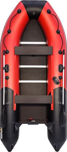 Надувная лодка ПВХ, Ривьера Компакт 3600 НДНД Комби, красный/черный