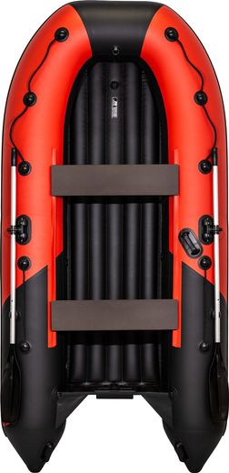 Надувная лодка ПВХ, Ривьера Компакт 3600 НДНД Комби, красный/черный