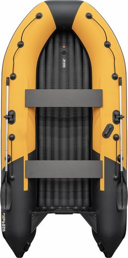 Надувная лодка ПВХ, Ривьера Компакт 3600 НДНД Комби, оранжевый/черный