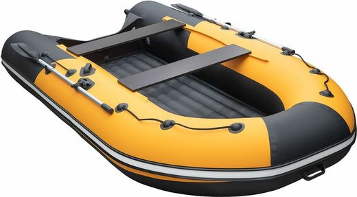 Надувная лодка ПВХ, Ривьера Компакт 3600 НДНД Комби, оранжевый/черный