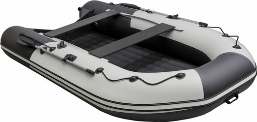 Надувная лодка ПВХ, Ривьера Компакт 3800 НДНД Комби, бронь, светло-серый/черный