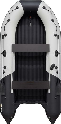 Надувная лодка ПВХ, Ривьера Компакт 3800 НДНД Комби, бронь, светло-серый/черный
