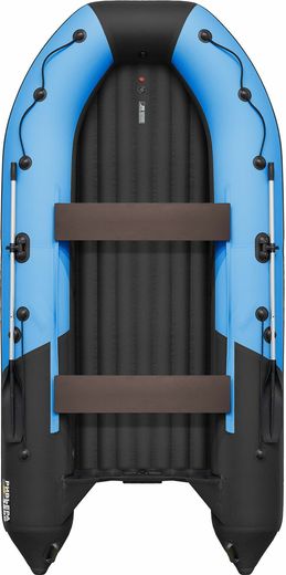 Надувная лодка ПВХ, Ривьера Компакт 3800 НДНД Комби, синяя волна/черный