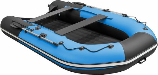Надувная лодка ПВХ, Ривьера Компакт 3800 НДНД Комби, синяя волна/черный