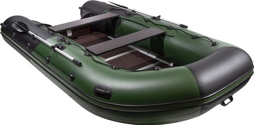 Надувная лодка ПВХ, Ривьера Максима 3800 СК Комби, зеленый/черный