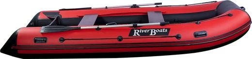 Надувная лодка ПВХ, RiverBoats RB 370, серо-оранжевый
