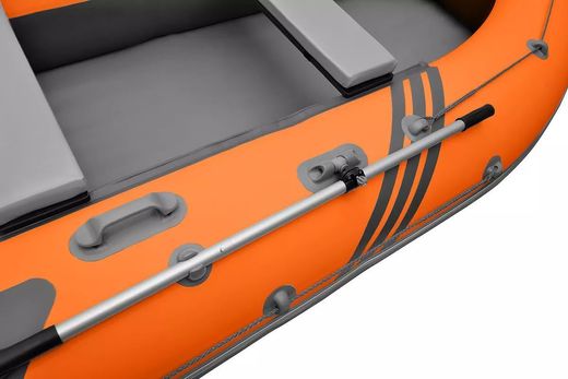 Надувная лодка ПВХ Roger Zefir 3700 НДНД (PRO), оранжевый/графит