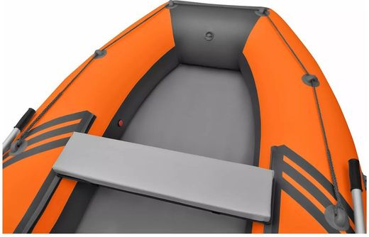Надувная лодка ПВХ Roger Zefir 3700 НДНД (PRO), оранжевый/графит