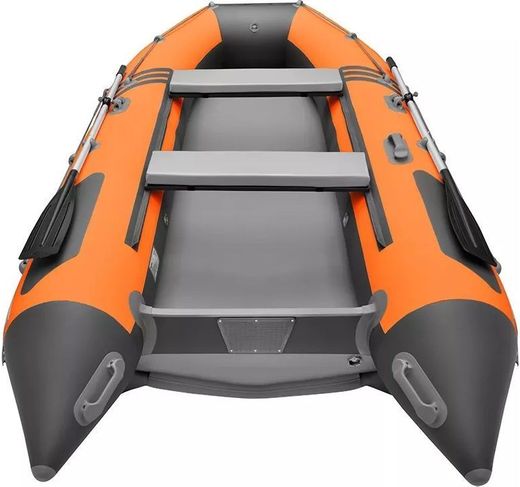 Надувная лодка ПВХ Roger Zefir 3700 НДНД (PRO), оранжевый/графит