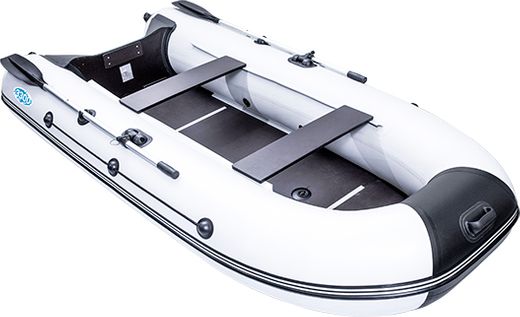 Надувная лодка ПВХ, RUSH 3300 СК, светло-серый/черный