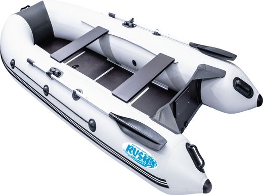 Надувная лодка ПВХ, RUSH 3300 СК, светло-серый/графит