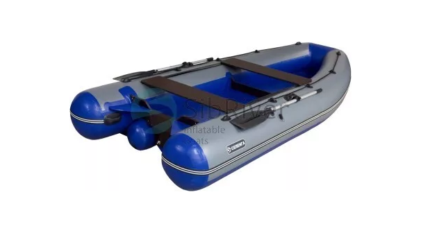 Надувная лодка ПВХ Селенга 330, серый/синий, SibRiver
