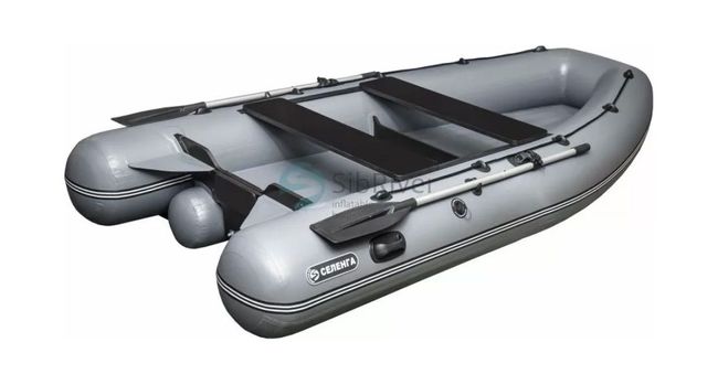 Надувная лодка ПВХ Селенга 360, серый, SibRiver