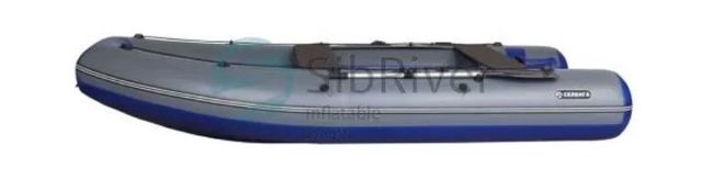 Надувная лодка ПВХ Селенга 390, серый/синий, SibRiver
