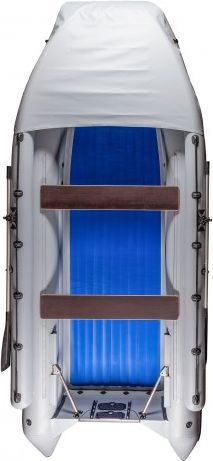 Надувная лодка ПВХ, Шерпа 430К, килевая, серая