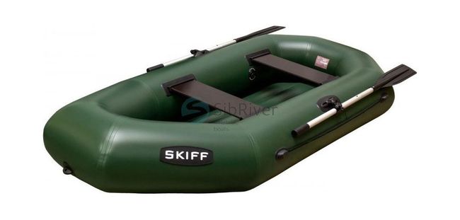 Надувная лодка ПВХ Skiff 240 НД, зеленый, SibRiver