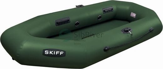 Надувная лодка ПВХ Skiff 260 light, зеленый, SibRiver