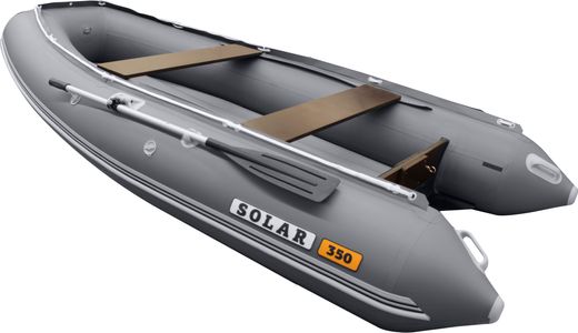 Надувная лодка ПВХ SOLAR-350 К (Максима), серый