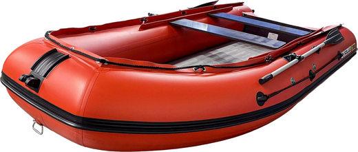 Надувная лодка ПВХ, SOLAR-380 Jet tunnel, красный