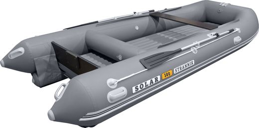 Надувная лодка ПВХ SOLAR-380 Strannik (Оптима), серый