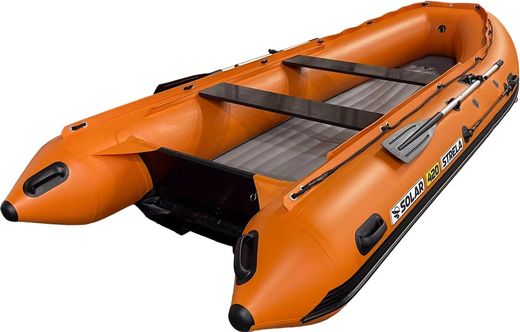 Надувная лодка ПВХ, SOLAR-420 Strela Jet tunnel, оранжевый