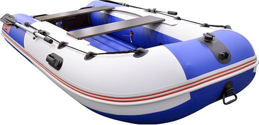 Надувная лодка ПВХ, STELS 315 Аеро НДНД, синий/белый
