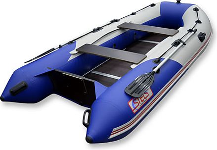 Надувная лодка ПВХ, STELS 335 Аеро НДНД, синий/белый