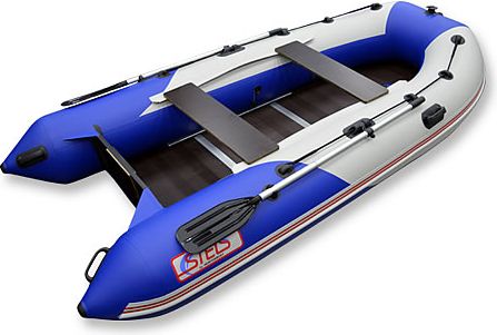 Надувная лодка ПВХ, STELS 335 Аеро НДНД, синий/белый