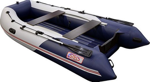 Надувная лодка ПВХ, STELS 355 Аеро НДНД, синий/белый