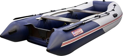 Надувная лодка ПВХ, STELS 355 Аеро НДНД, синий/белый