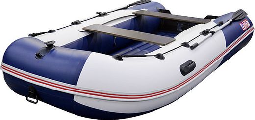 Надувная лодка ПВХ, STELS 355 Аеро НДНД, синий/белый