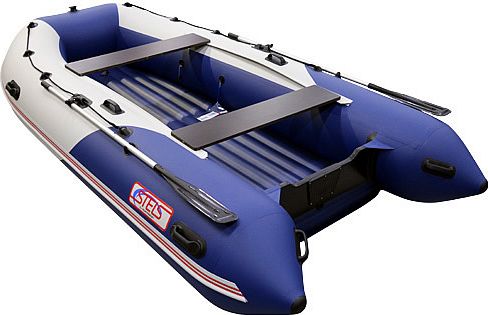Надувная лодка ПВХ, STELS 375 Аеро НДНД, синий/белый